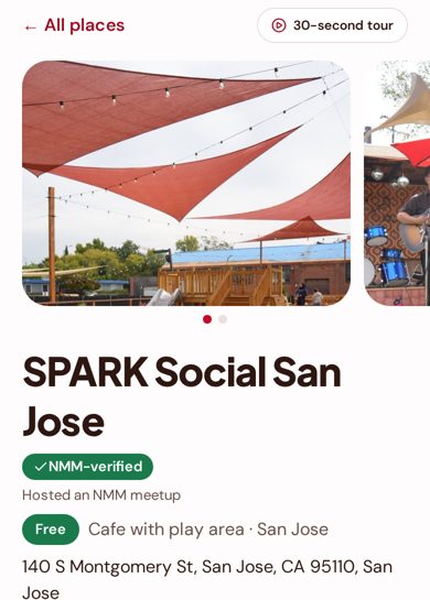 Screenshot: Open a Mama-verified place
